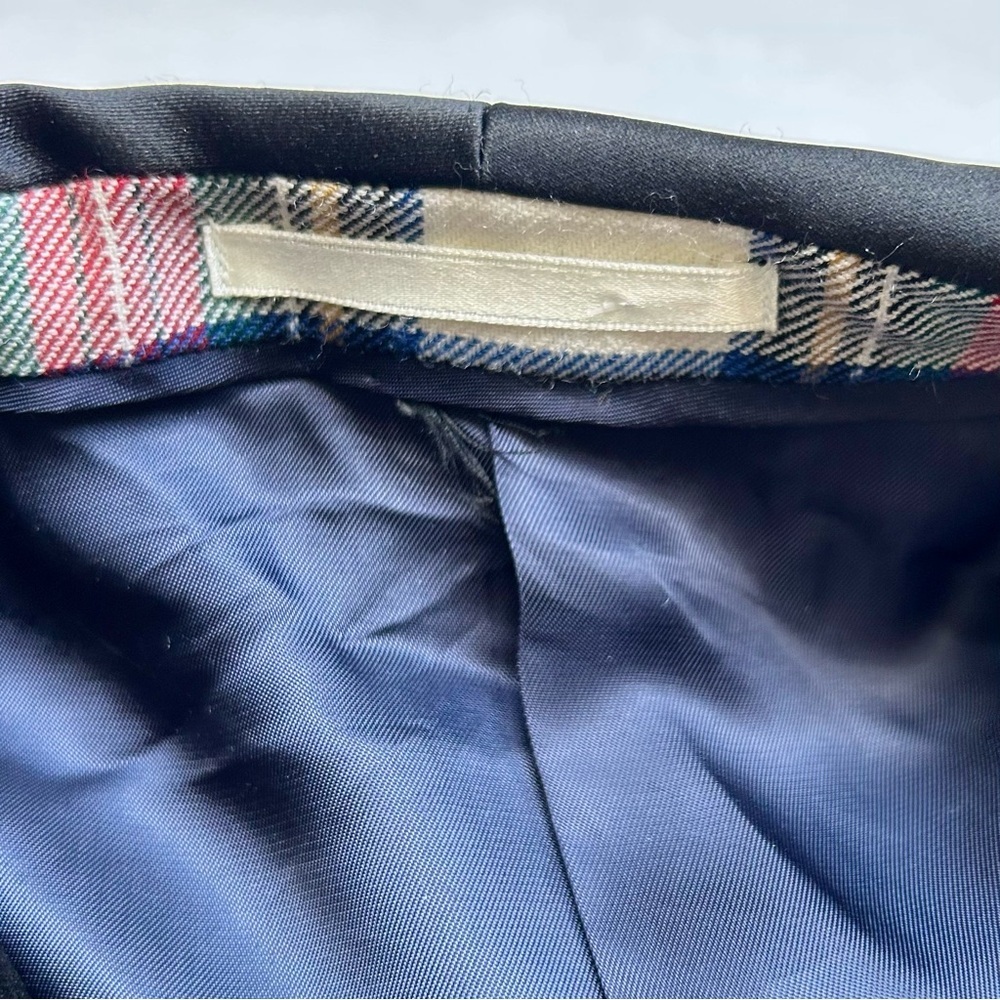 J Crew Ludlow shawl-collar dinner jacket snowy Stewart tartan English wool 38R - Picture 16 of 16